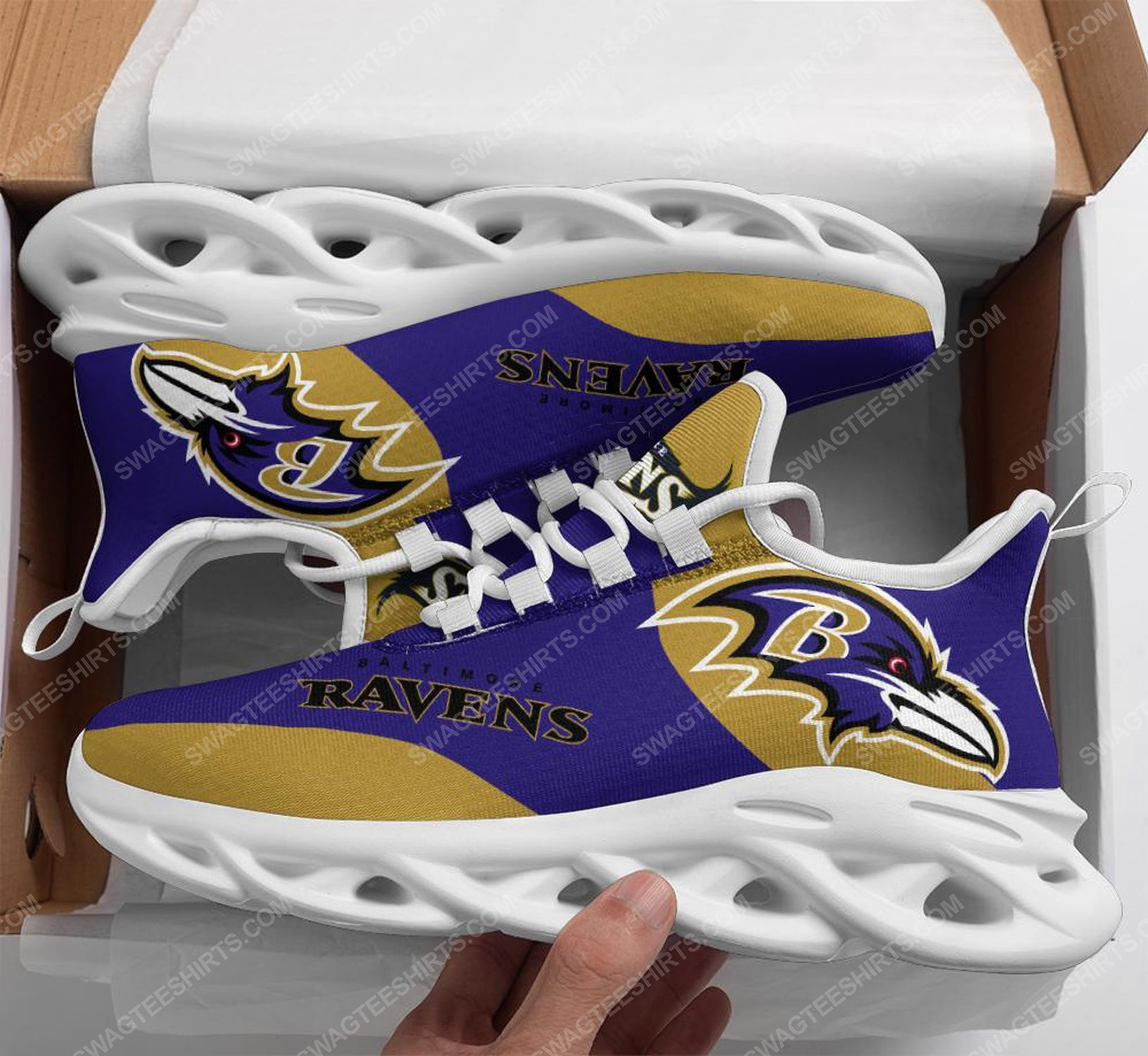 The baltimore ravens football team max soul shoes 1