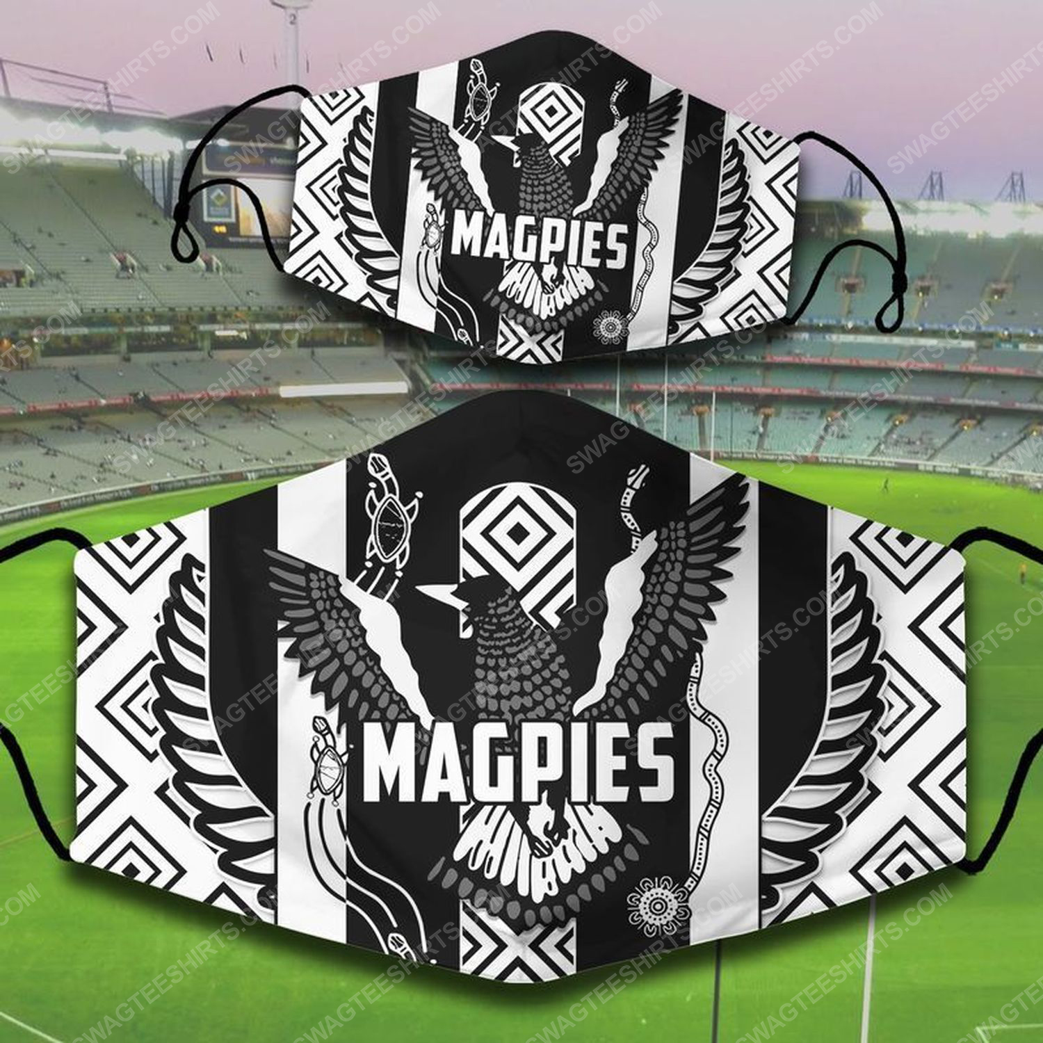 [special edition] The collingwood football club collingwood magpies face mask – maria