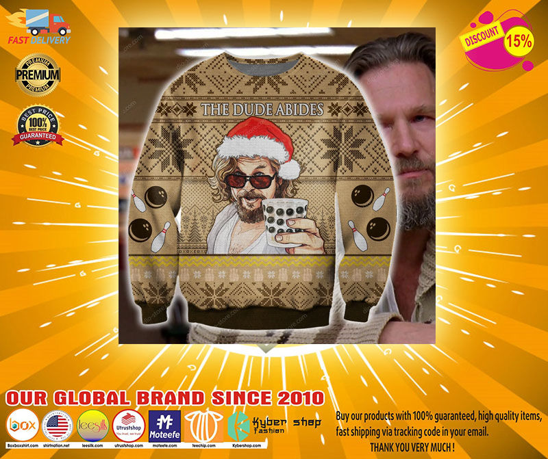 The dude abides ugly Christmas sweater3
