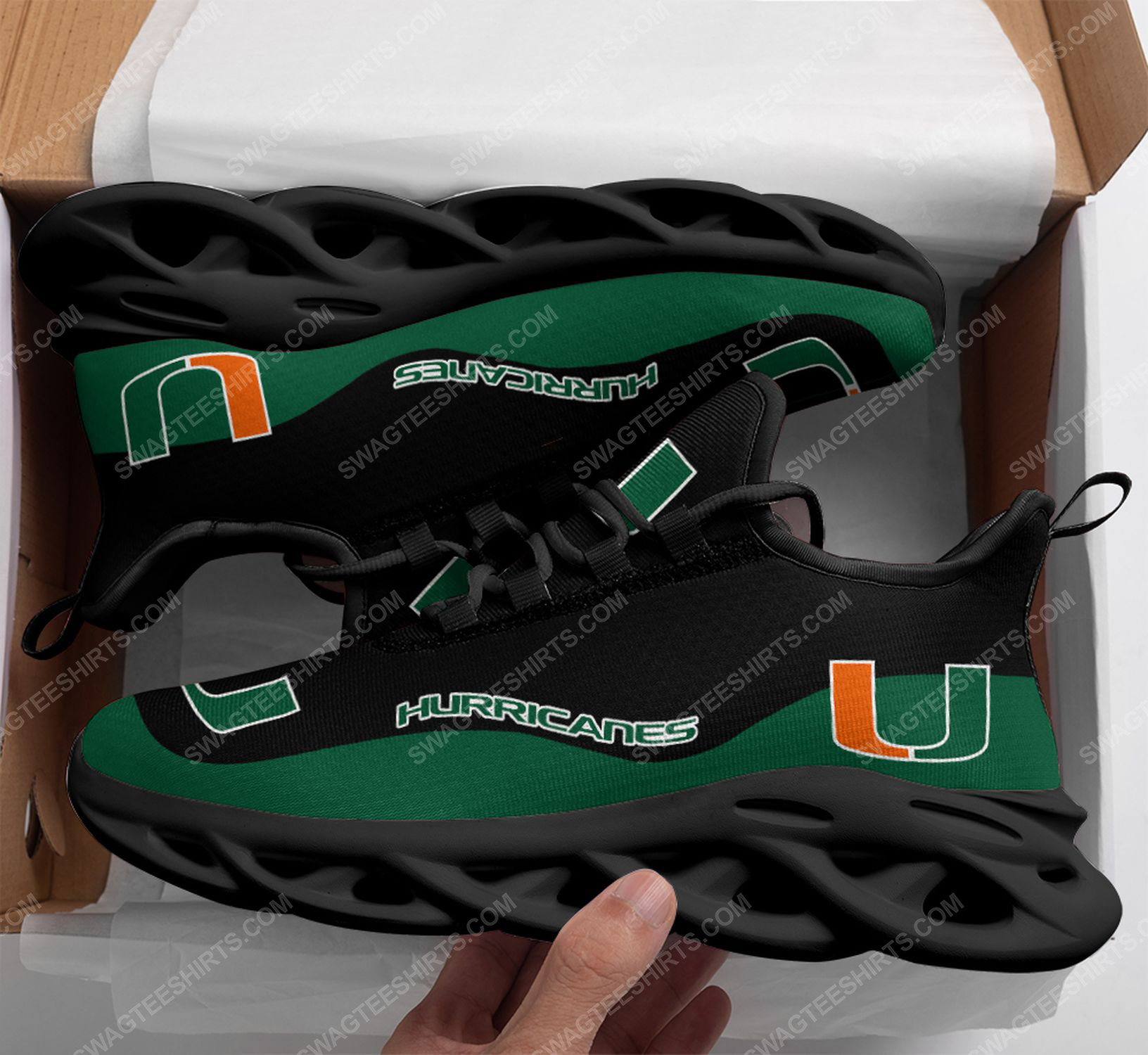 The miami hurricanes football team max soul shoes 3