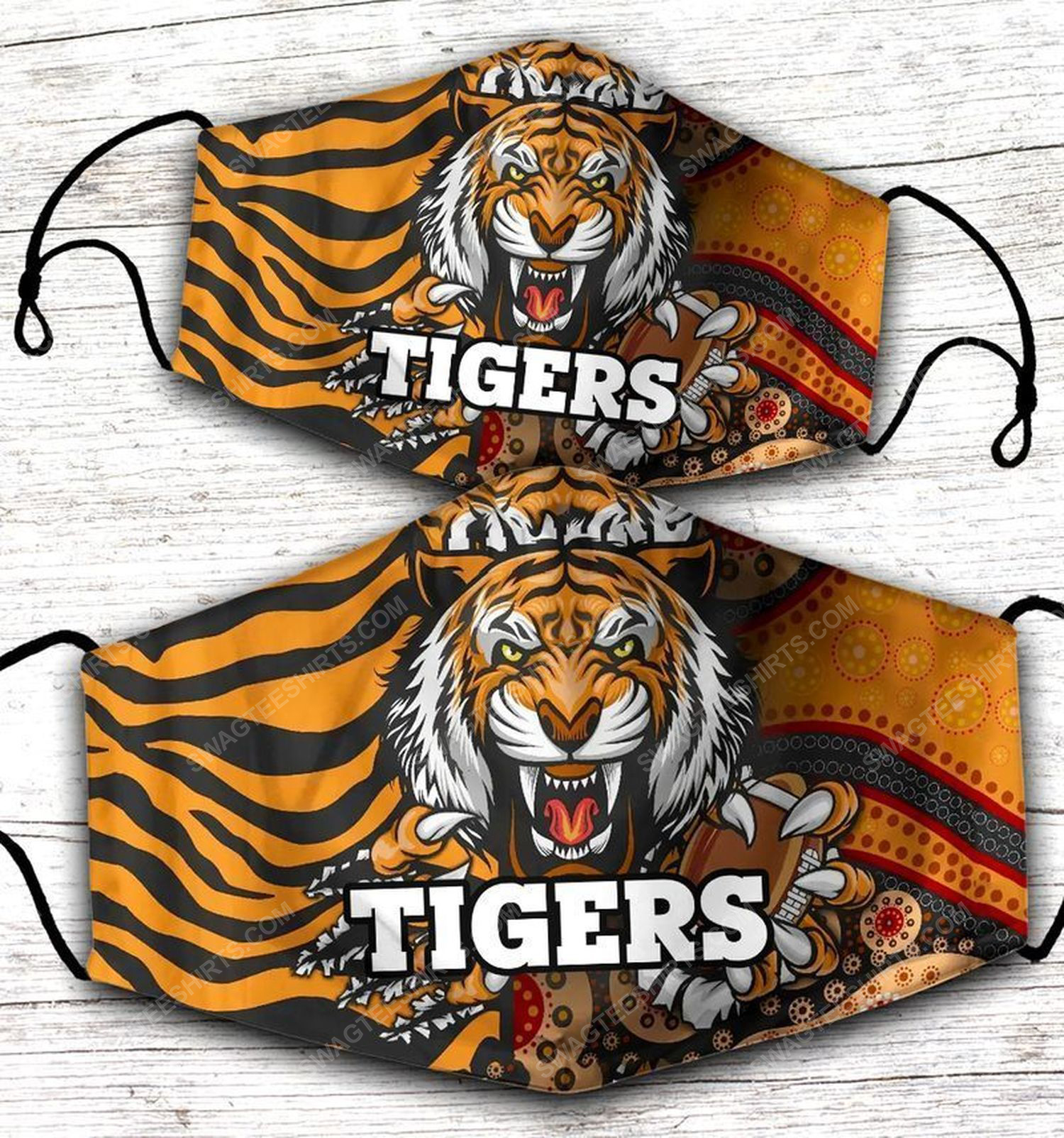 The wests tigers rugby league football club face mask