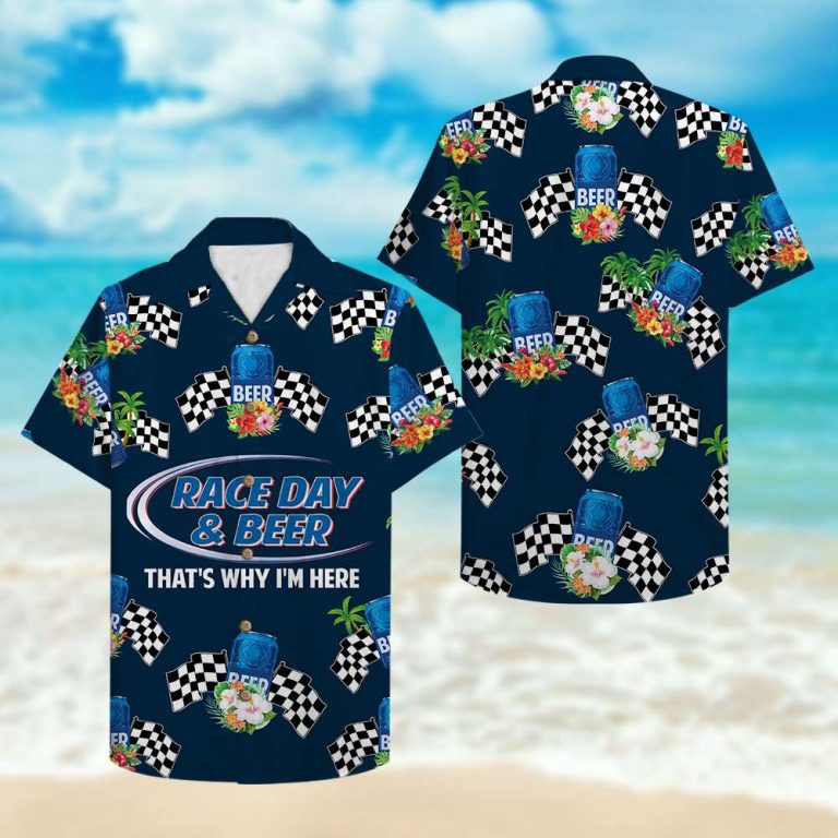 Track Racing Race Day And Beer Hawaiian Shirt 2