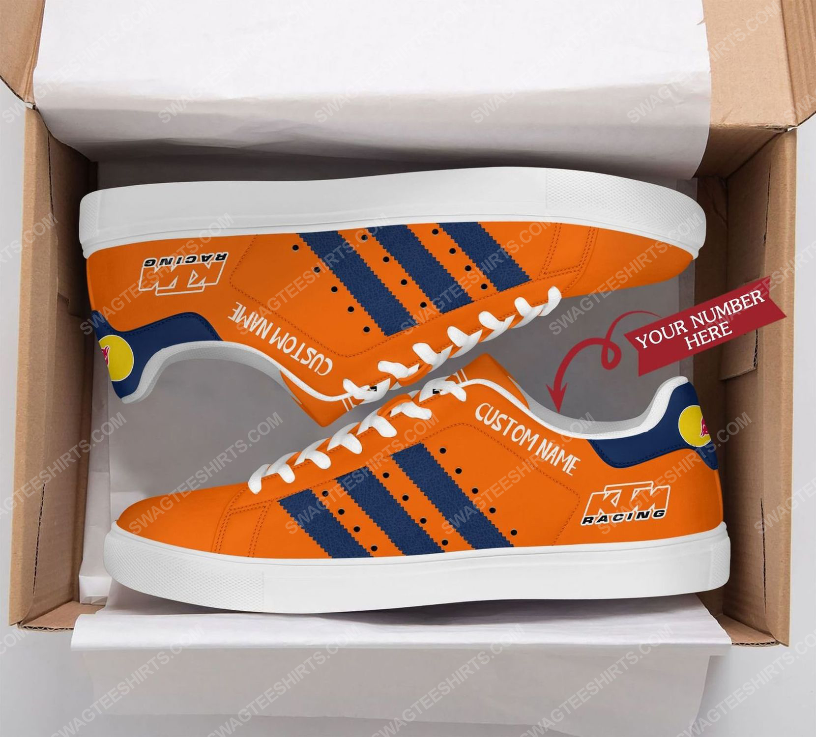 [special edition] Custom red bull ktm factory racing’s cooper stan smith shoes – Maria