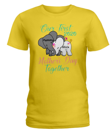 Our first 2020 mother's day together elephant women's shirt
