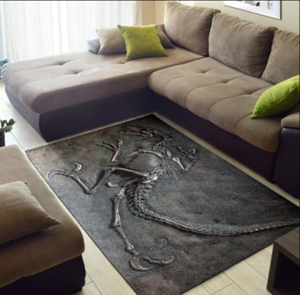 Dinosaur fossil rug 1