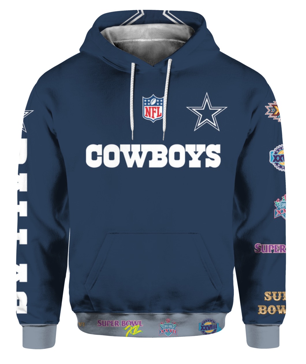 Stand for the flag kneel for the cross dallas cowboys all over print hoodie