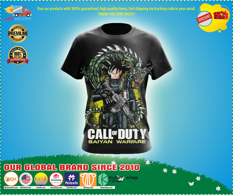 Call of duty saiyan warfare 3d over print hoodie and T shirt