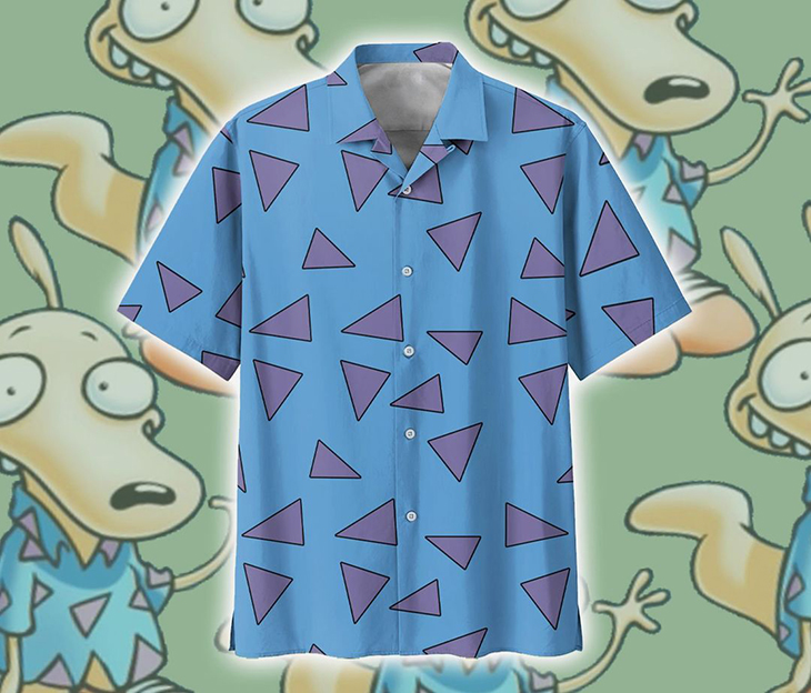 Rockos Modern Life Rocko And Friend Hawaiian Shirt And Short