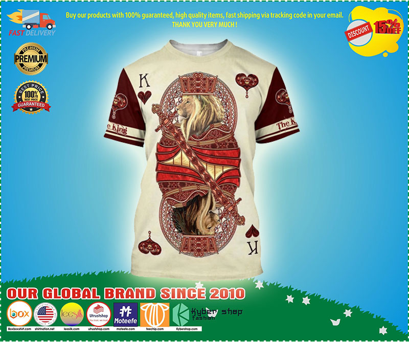 King Hearts Lion full print 3D hoodie and t shirt
