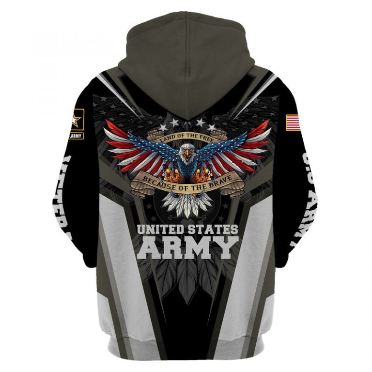 United States Army Land of the free because of the brave 3D Hoodie Shirt 1