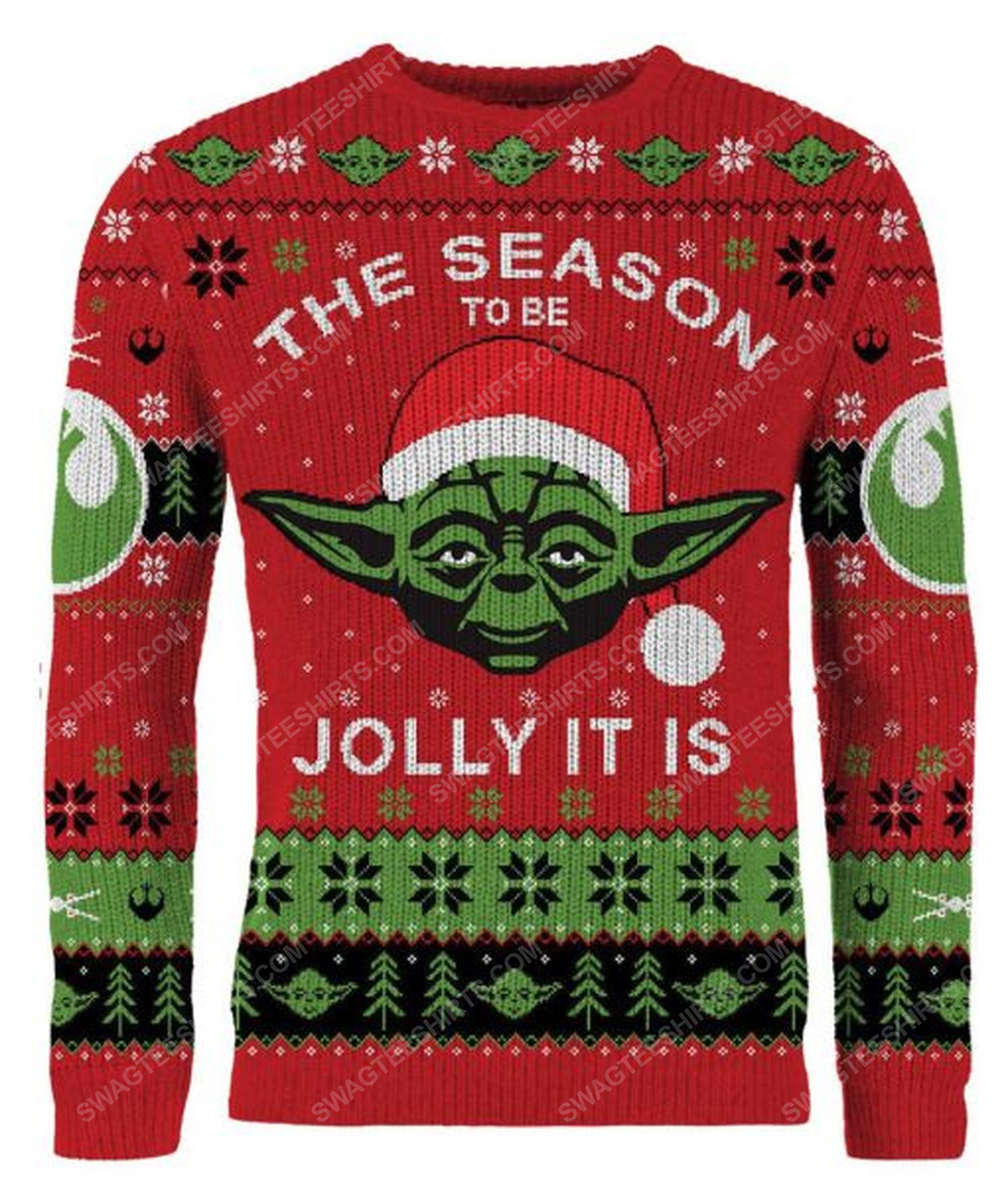 [special edition] Star wars the season to be jolly it is full print ugly christmas sweater – maria