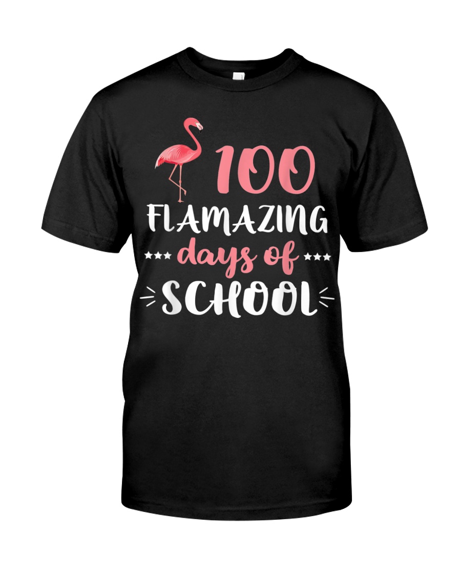 100 Days of School Flamingo Funny Quote Teacher shirt, hoodie, tank top – tml