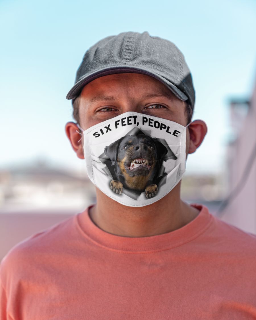 Rottweiler 6 feet people face mask