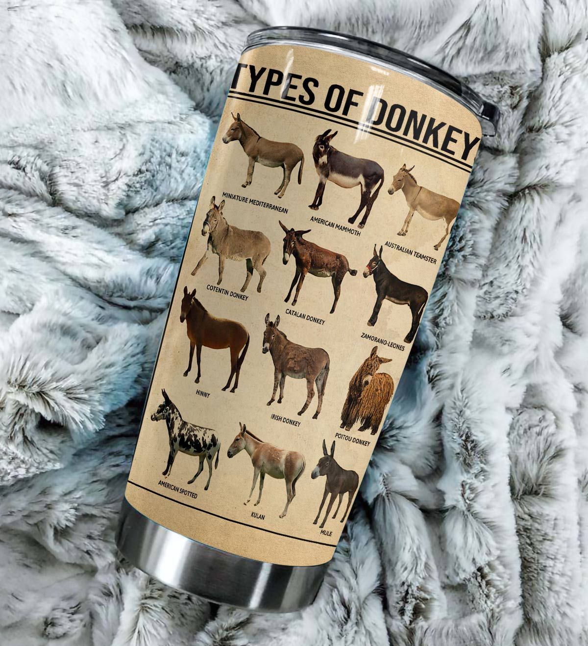 Donkey knowledge full printing tumbler 3