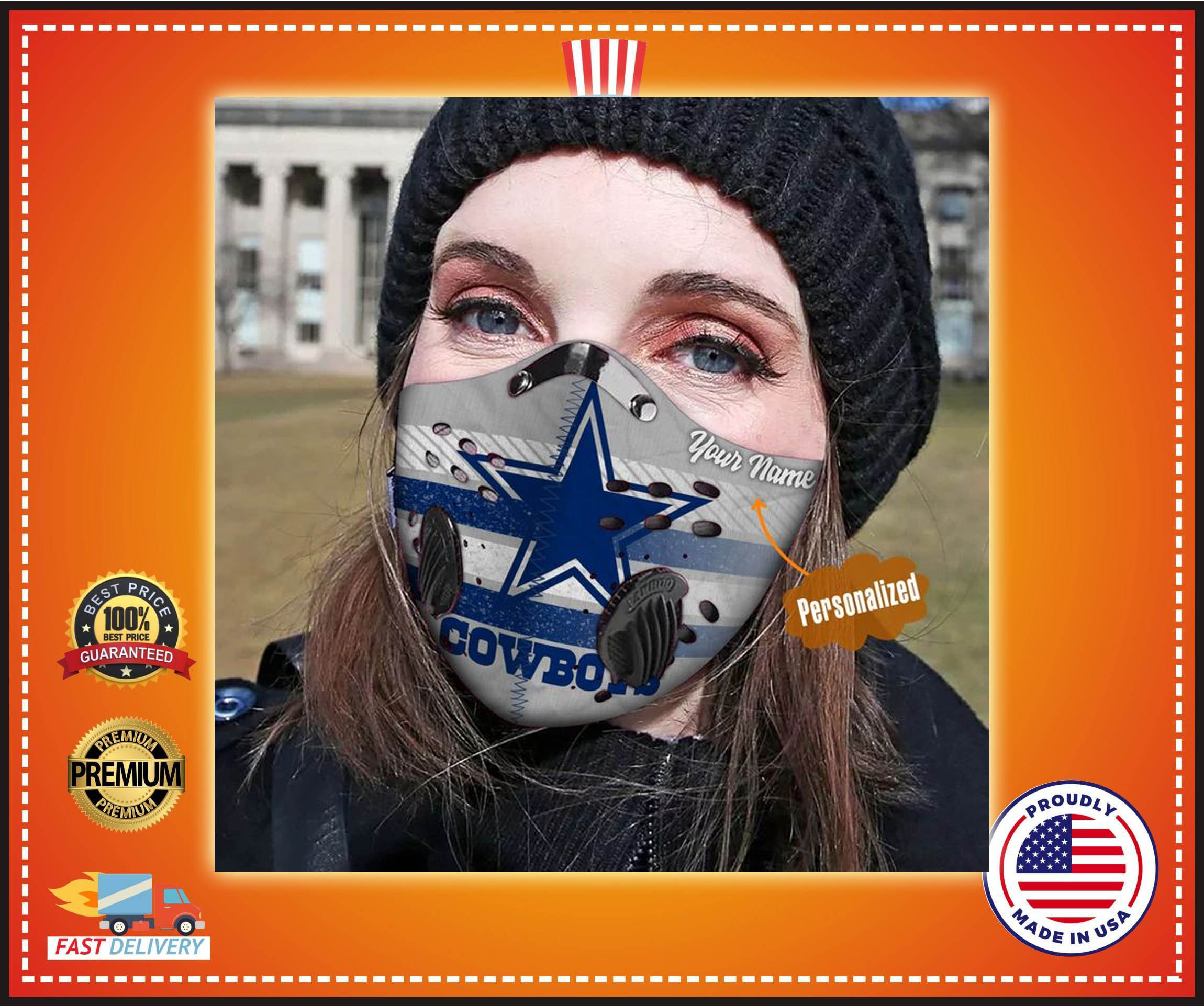 Dallas Cowboy custom Personalized name face mask 2