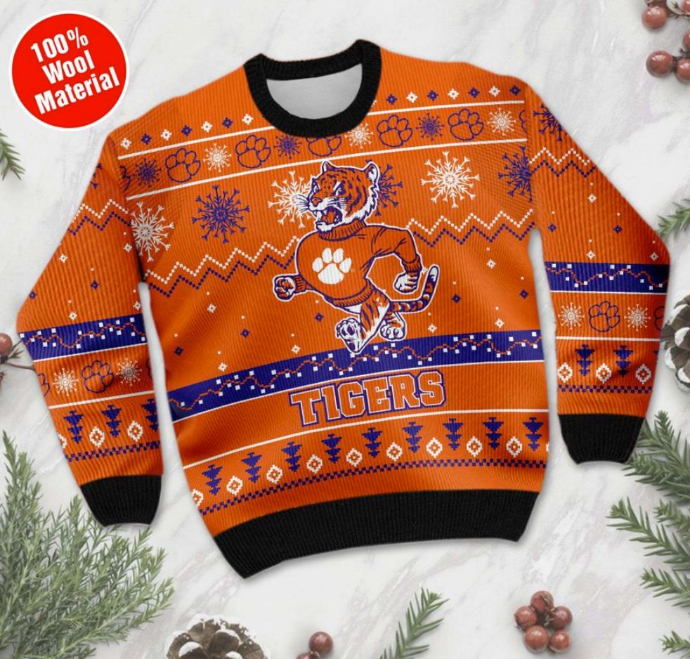 Clemson Tigers football ugly sweater 1