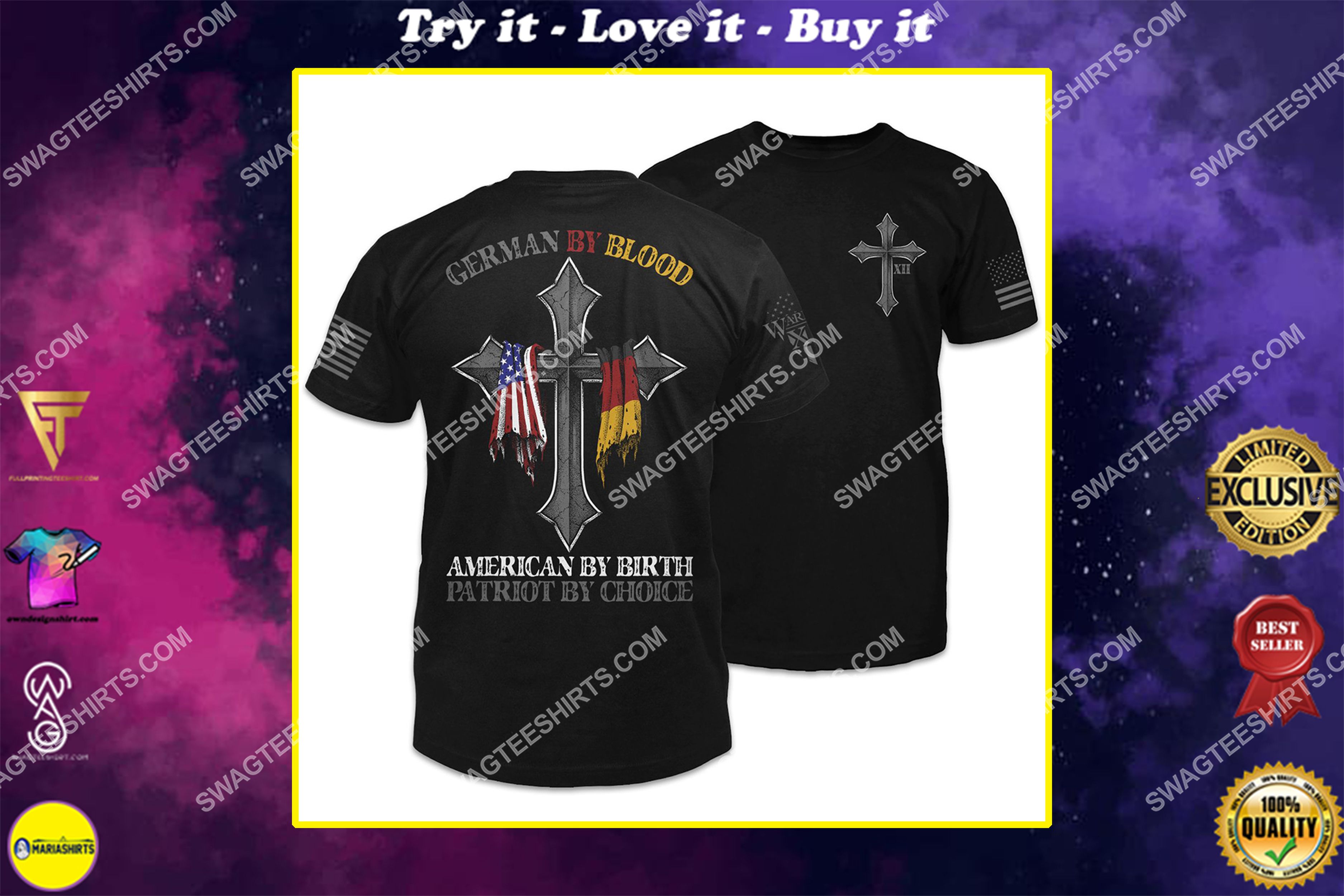 [special edition] german by blood american by birth patriot by choice shirt – maria