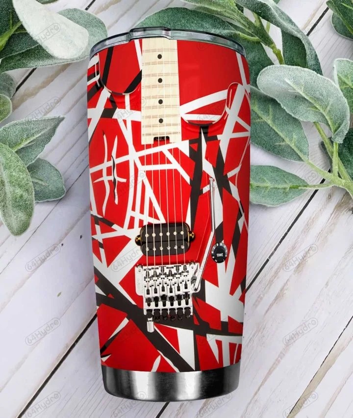 Van Halen red guitar chord tumbler