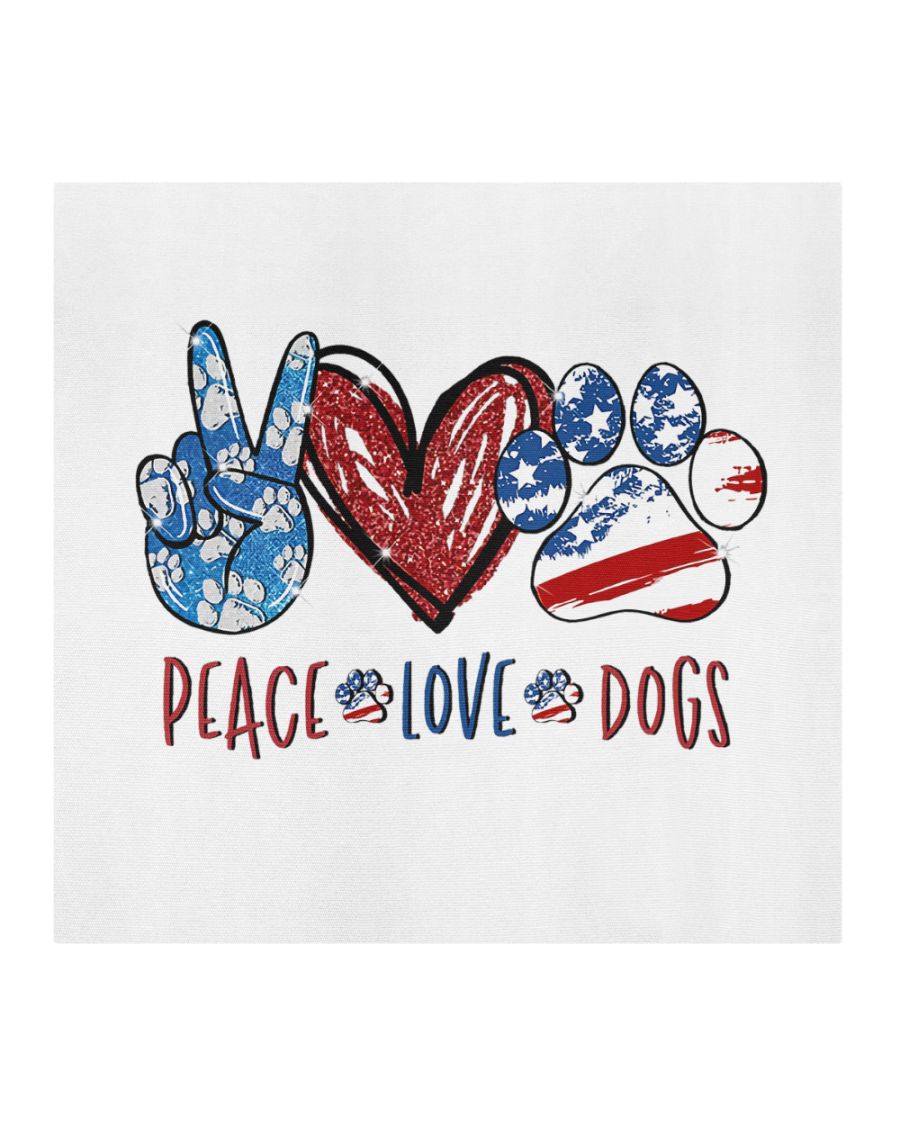 Peace love dogs face mask - pic 3