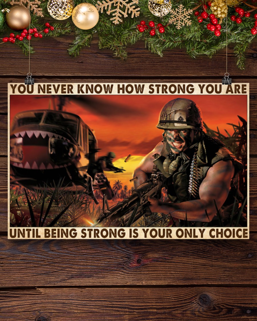 Veteran You never know how strong you are untill being strong is your only choice poster 8
