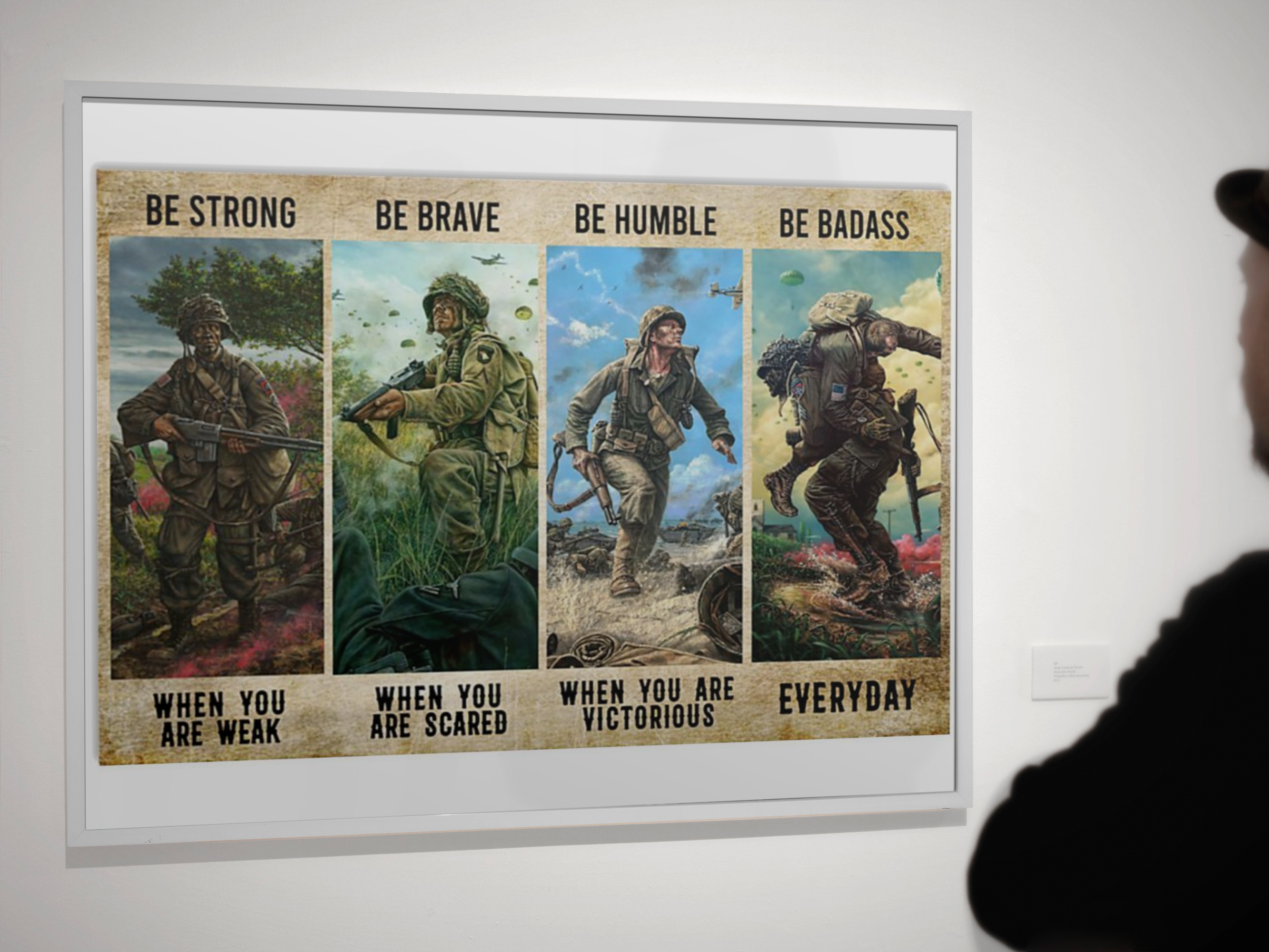 Veteran be strong be brave be humble be badass poster 4