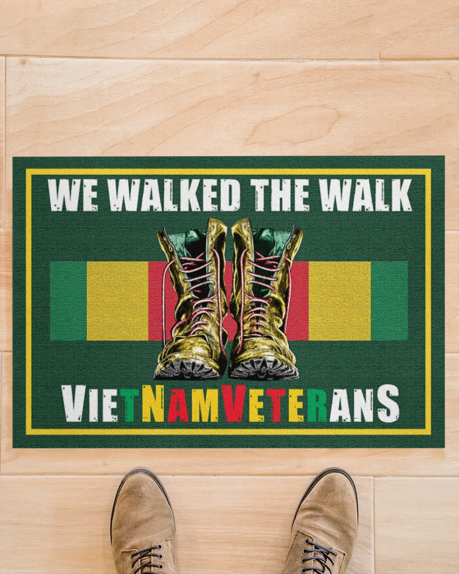 Vietnam veteran We walk the walks doormat