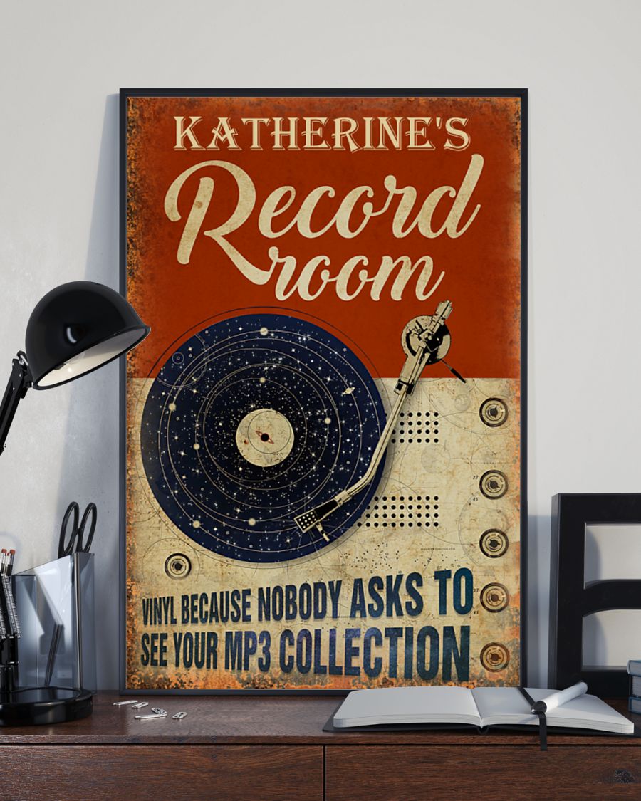 Vinyl record room because nobody asks to see your mp3 collection poster 8