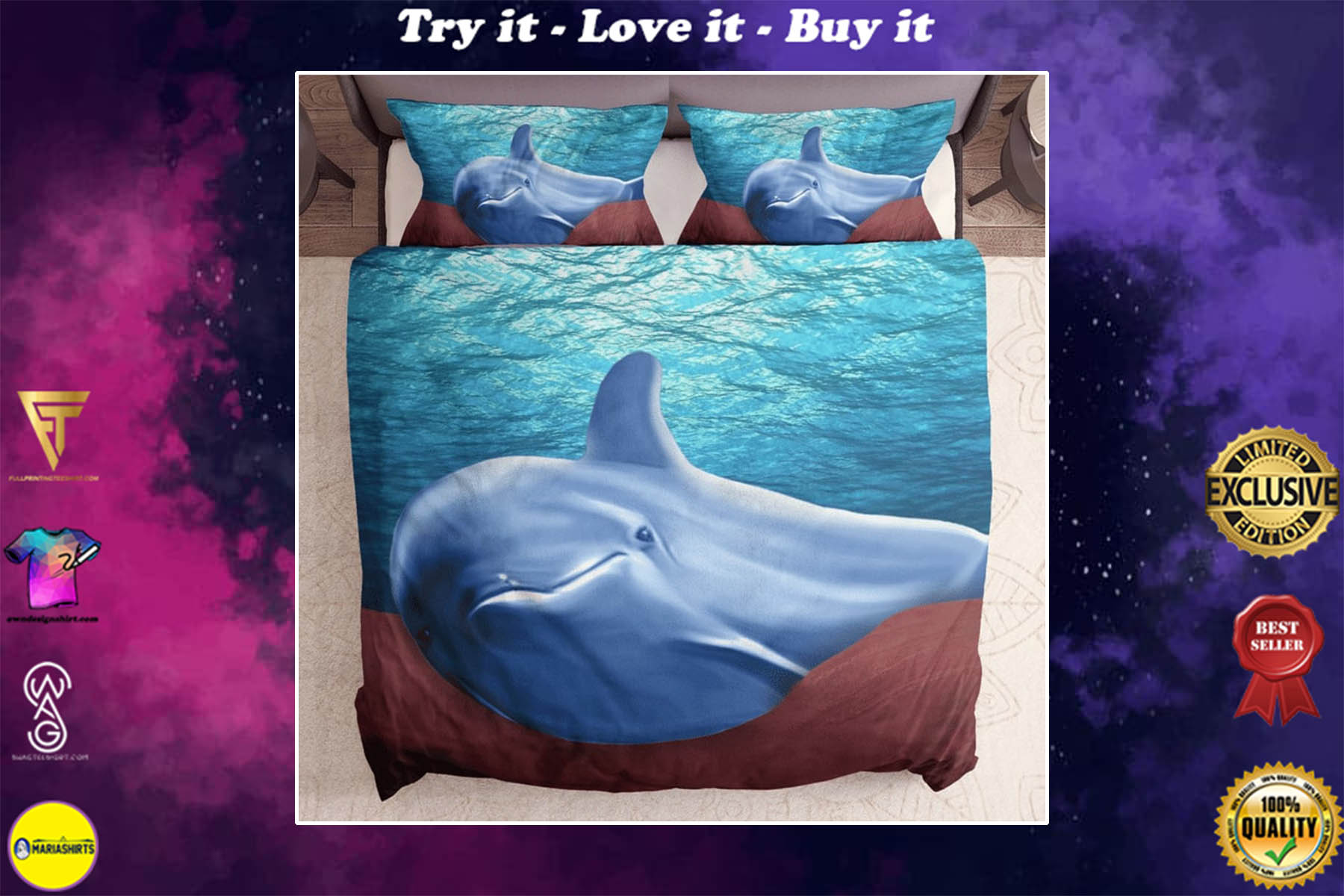 dolphin and sea bedding set