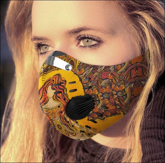 Yoga namaste girl activated carbon Pm 2.5 Fm face mask