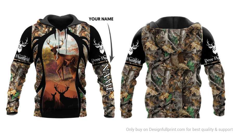 Personalized Deer Hunting 3D all over printed hoodie – TAGOTEE