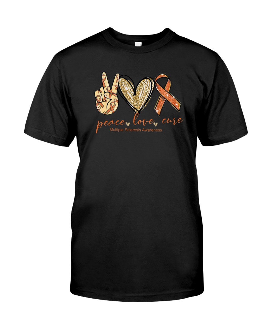 Peace love cure multiple sclerosis awareness shirt, hoodie, tank top – tml