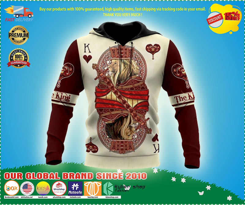 King Hearts Lion full print 3D hoodie 1