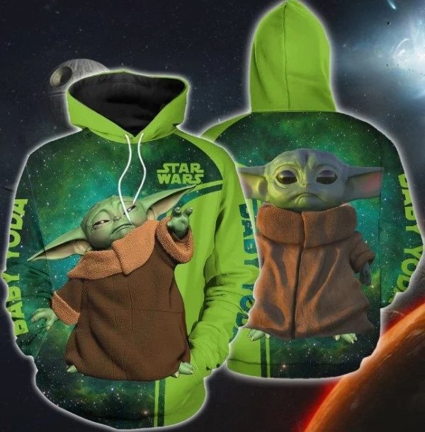 Star Wars Baby Yoda 3d All Over Printed Hoodie