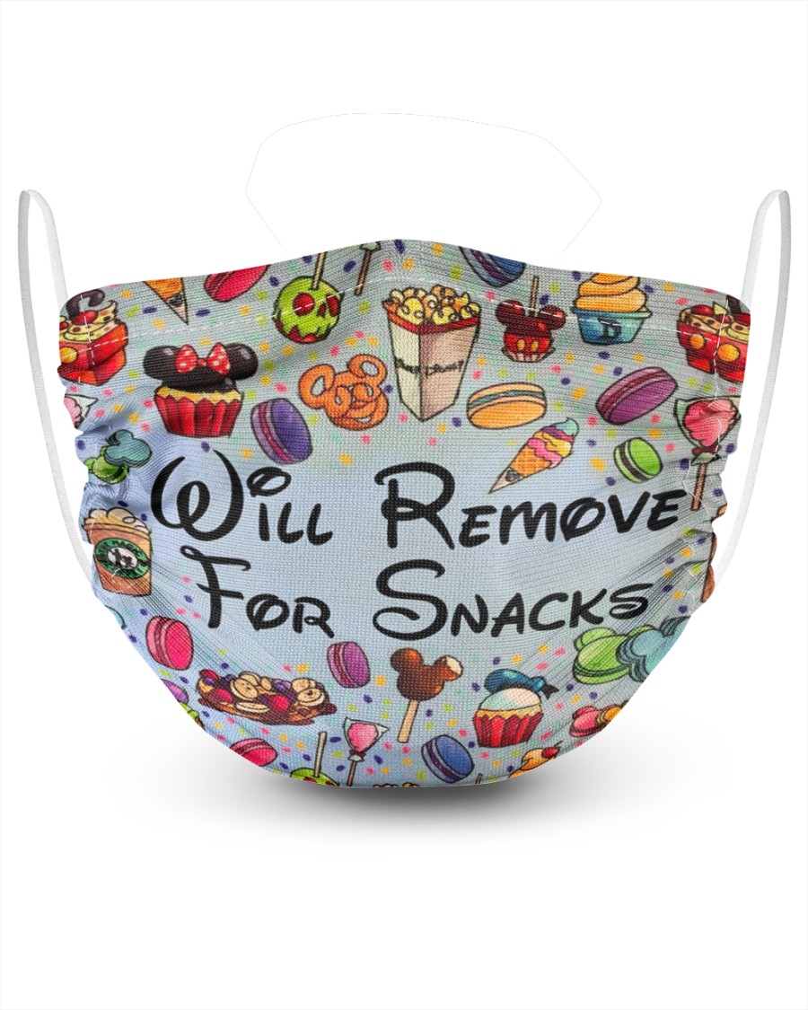 Will remove for snacks disney face mask