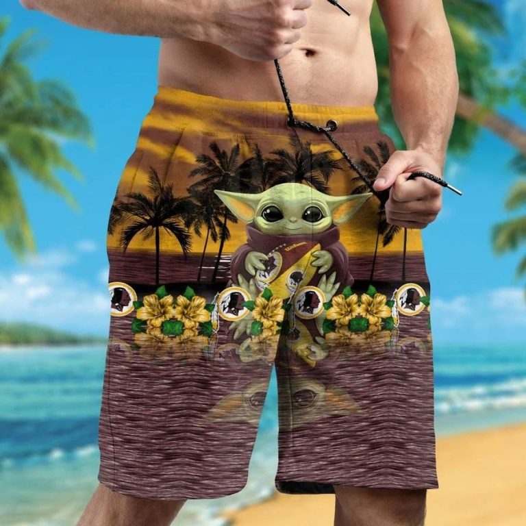 Washington Redskins And Baby Yoda Hawaiian Shirt, Shorts2