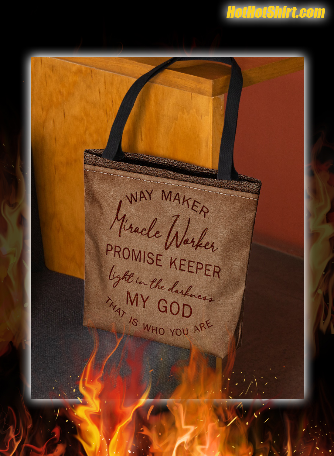 Way maker miracle worker promise keeper tote bag 3