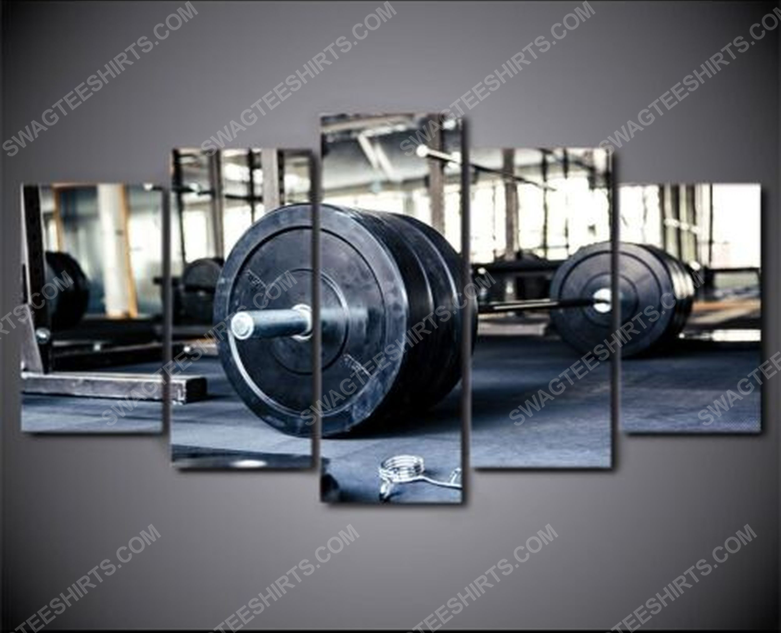 [special edition] Weightlifting sports gym fitness print painting canvas wall art home decor – maria