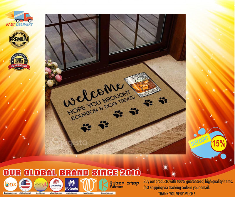 Welcome hope you brought bourbon and dog treats doormat3