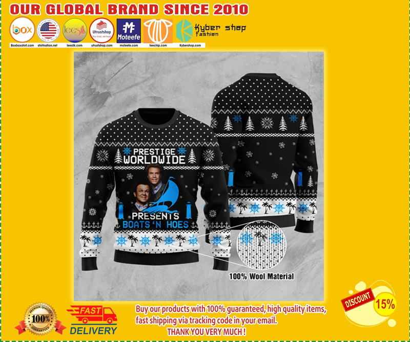 Step Brother Prestige worldwide presents boats'n hoes ugly Christmas sweater sweatshirt 3