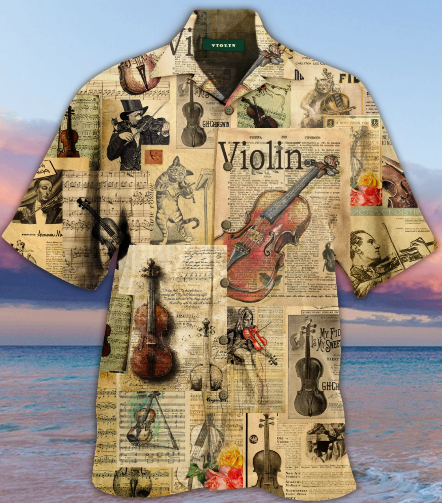 Violin hawaiian shirt 1