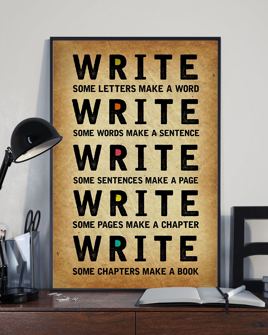 Write some letters make a word write some words make a sentence poster