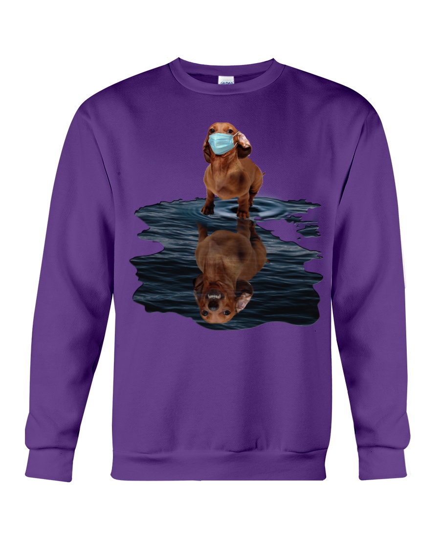 Dachshund puppy wearing mask coronavirus 2020 sweatshirt