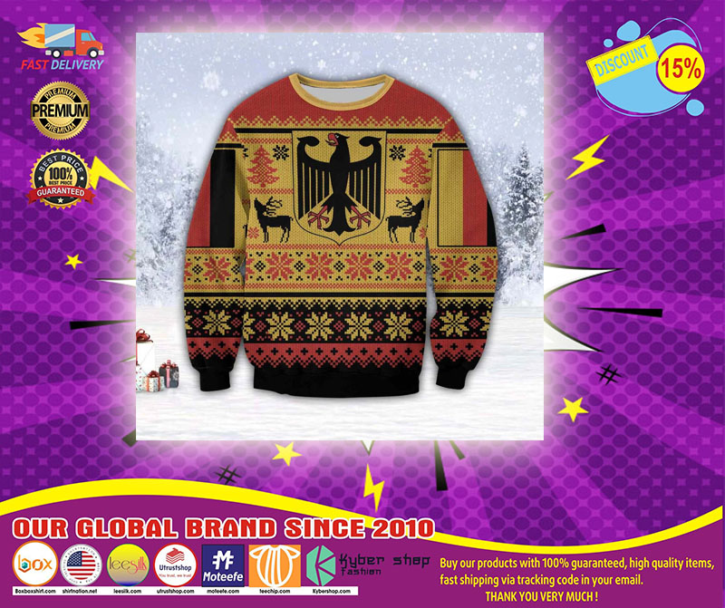 GERMANY 3D ALL OVER PRINT UGLY CHRISTMAS SWEATER1