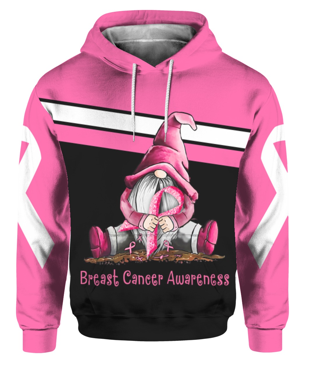 Breast Cancer Awareness Gnome 3d hoodie, shirt and sweatshirt