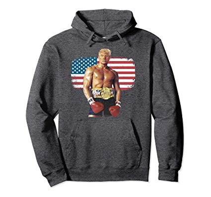 Funny Trump Boxing Meme Boxer Christmas Campaign Pullover hooide