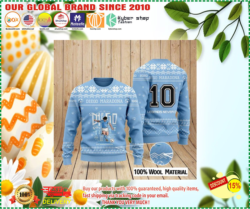 Diego Maradona christmas ugly christmas sweater 1