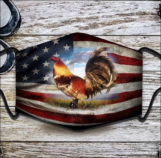 American flag cock face mask
