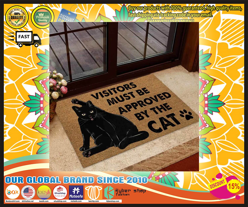 Visitor must be approved by cat doormat 3