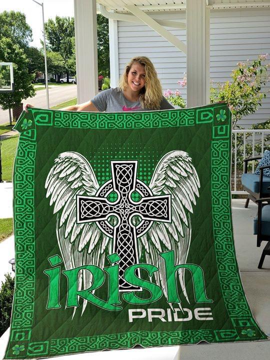 Celtic cross st patrick's day full printing blanket 1