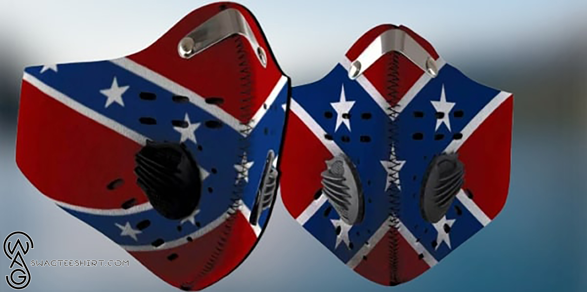 Flags of the confederate states of america filter activated carbon face mask